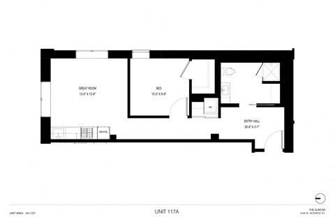 1 Bedroom Floorplan